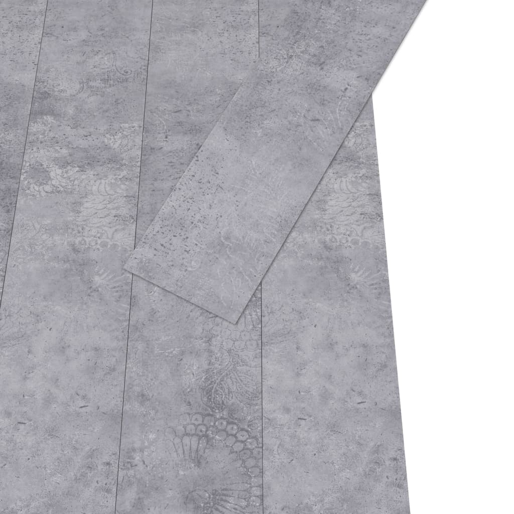 vidaXL Samolepilne PVC talne plošče 5,21 m² 2 mm cementno sive barve