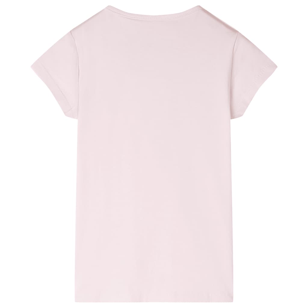 Otroška majica s kratkimi rokavi nežno roza 92