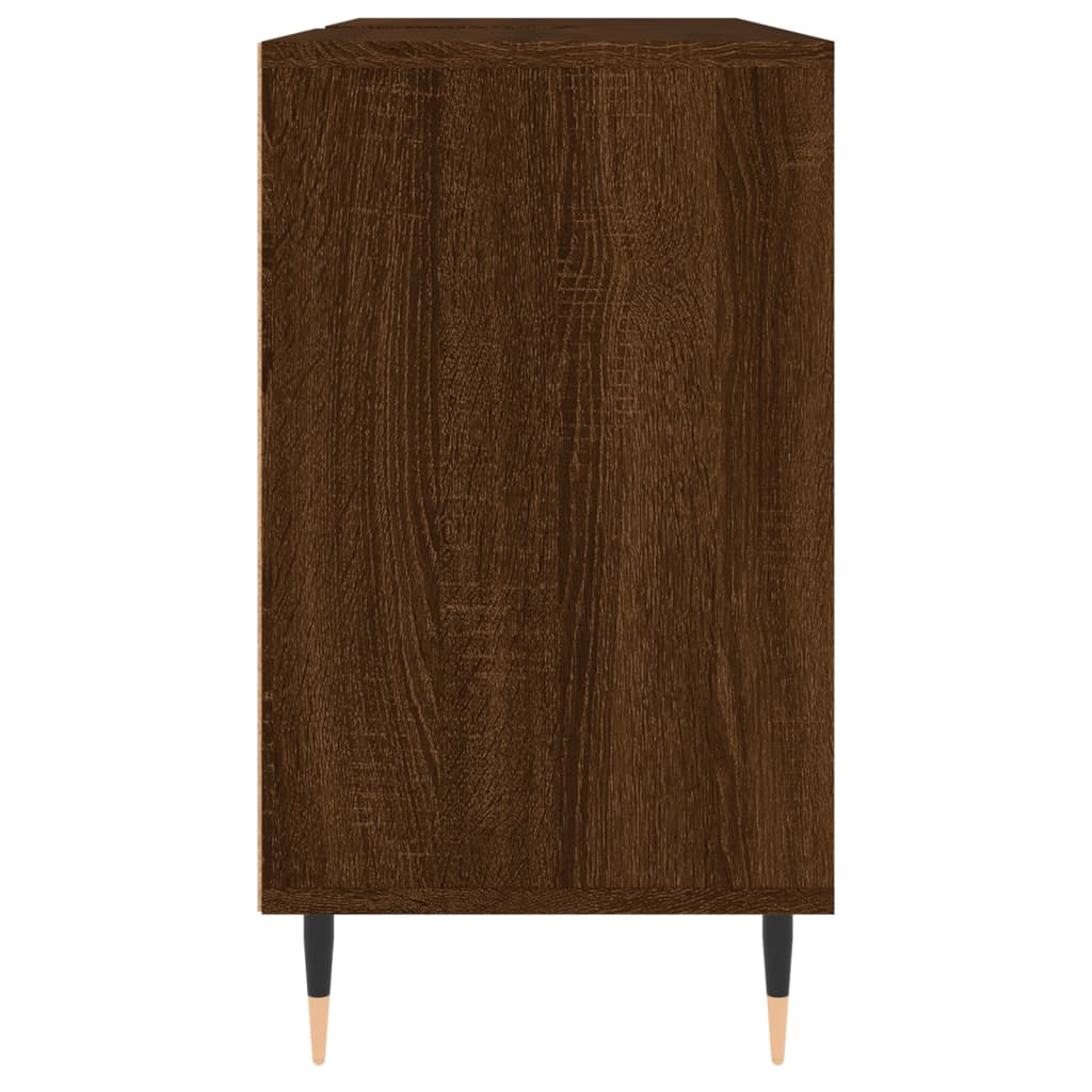 vidaXL Kopalniška omarica rjavi hrast 80x33x60 cm inženirski les