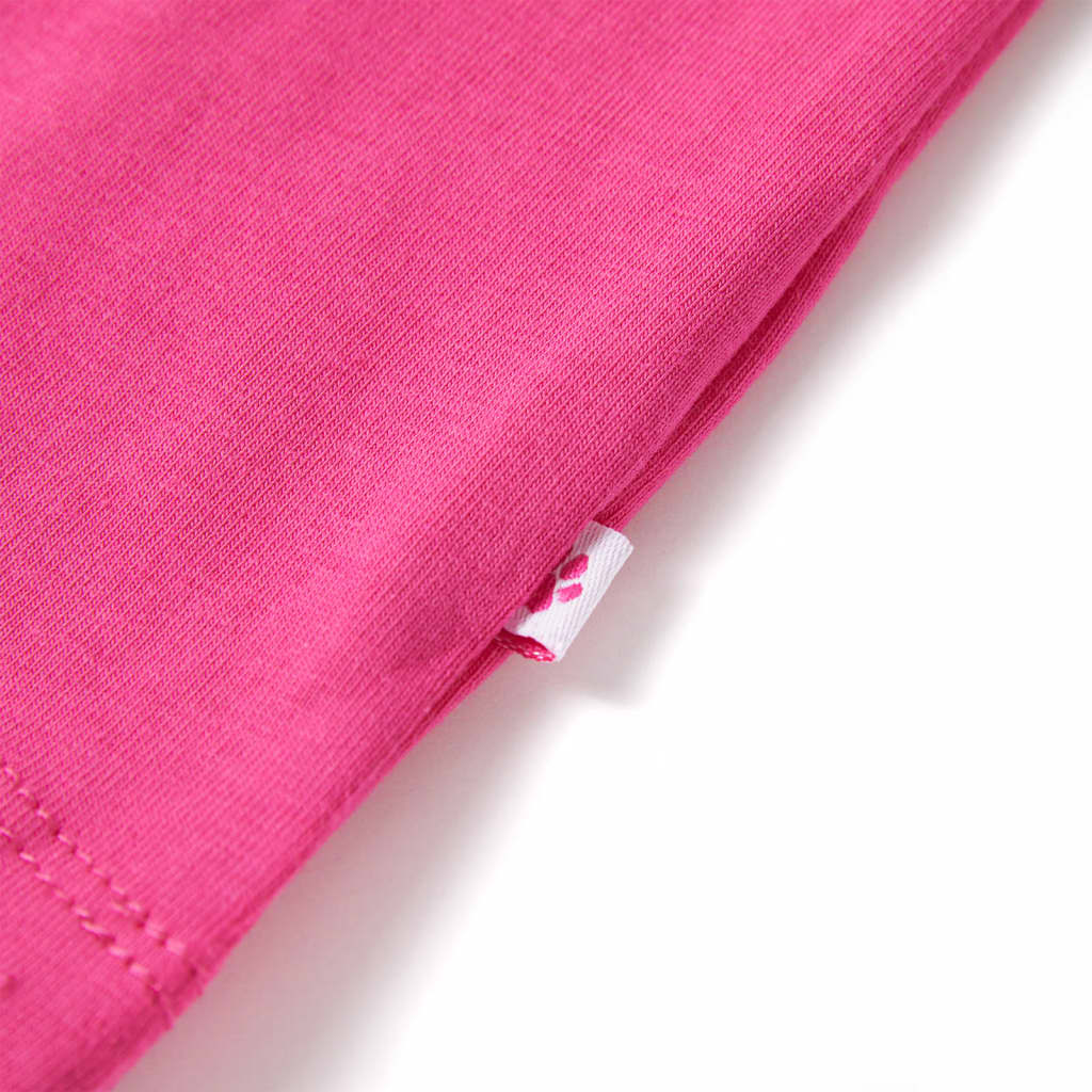 Otroška majica s kratkimi rokavi temno roza 92