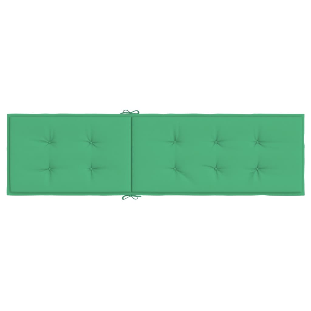 vidaXL Blazina za ležalnik zelena (75+105)x50x3 cm