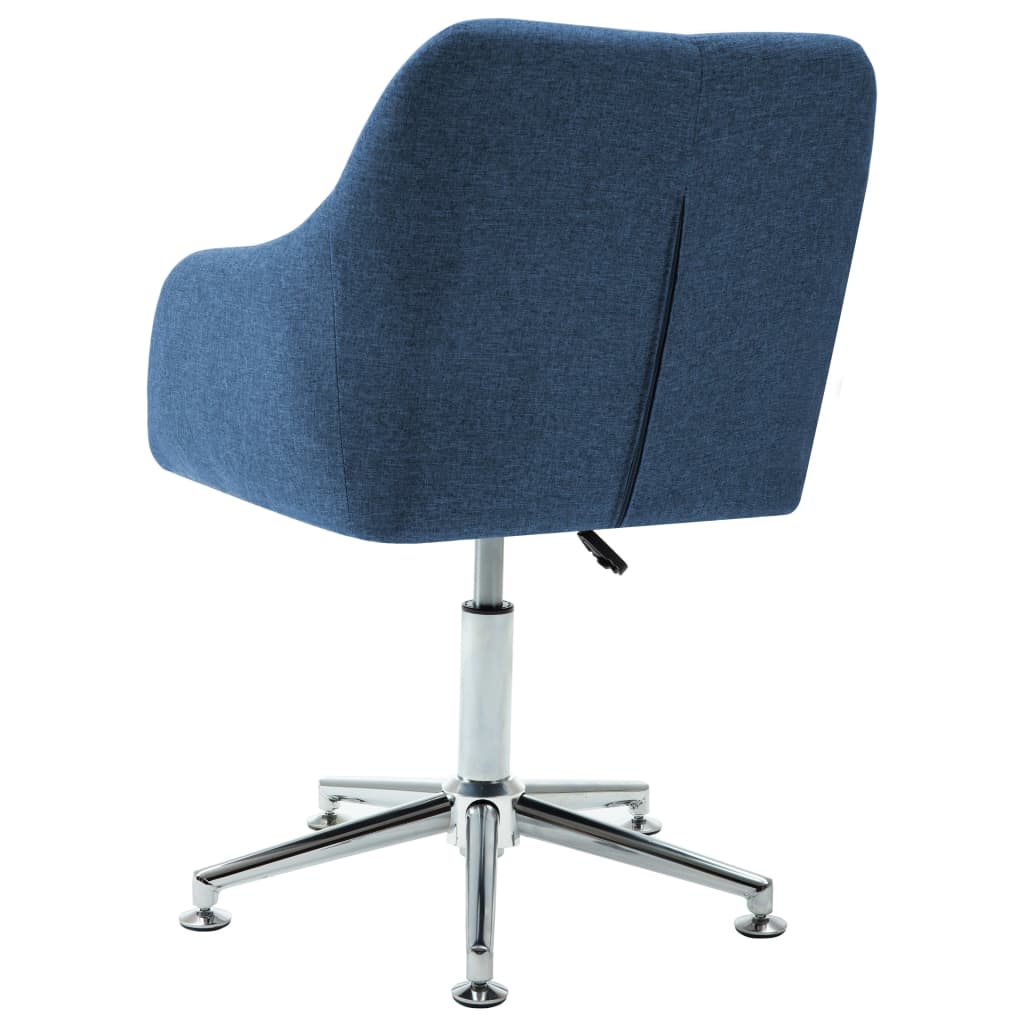 vidaXL Vrtljiv pisarniški stol modro blago