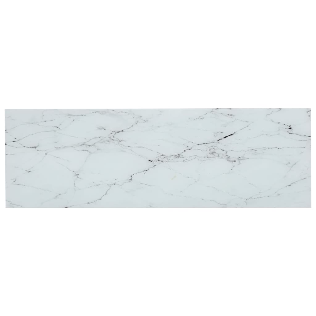 vidaXL Polica bel marmor in prozorna 100x36x168 cm kaljeno steklo