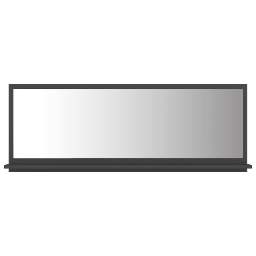 vidaXL Kopalniško ogledalo sivo 100x10,5x37 cm iverna plošča