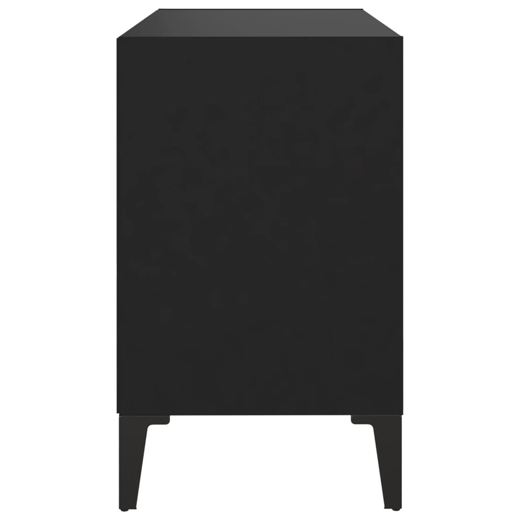 vidaXL TV omarica s kovinskimi nogami črna 69,5x30x50 cm