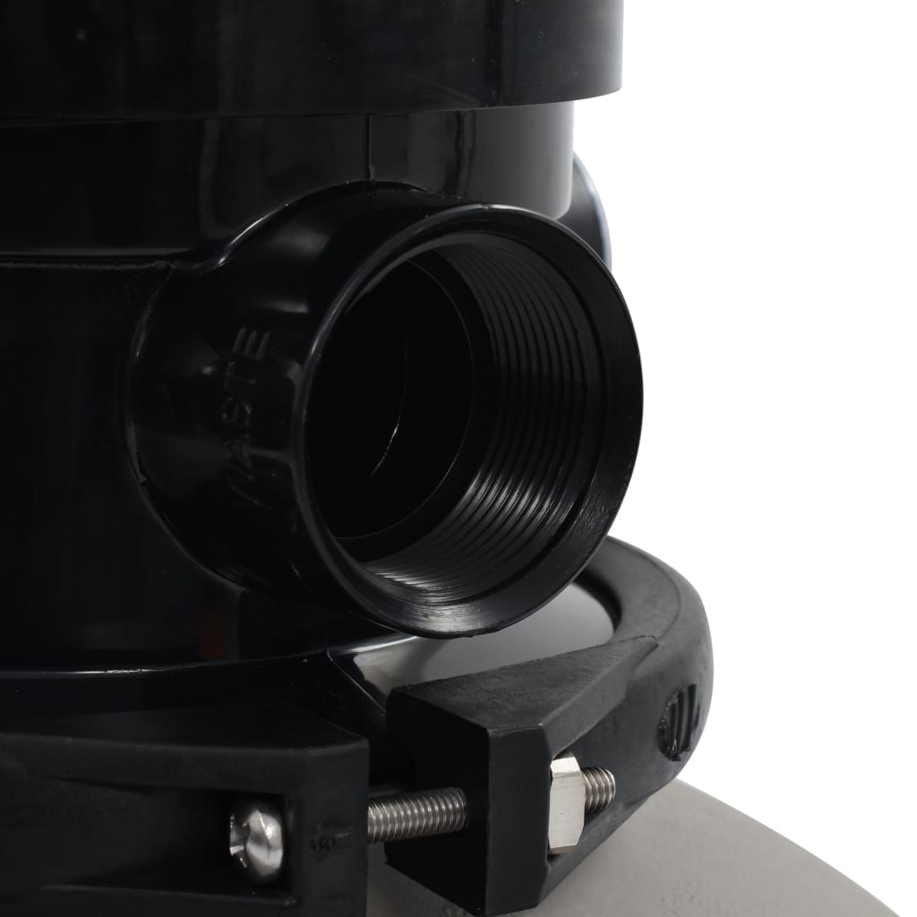 vidaXL Bazenski peščeni filter s 4-pozicijskim ventilom siv 350 mm