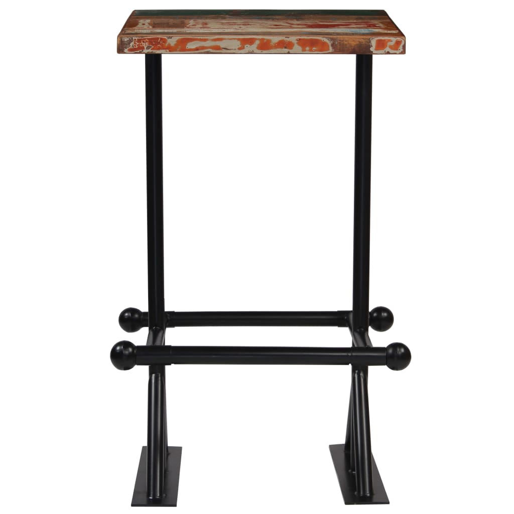 vidaXL Barska miza trden predelan les 60x60x107 cm večbarvna