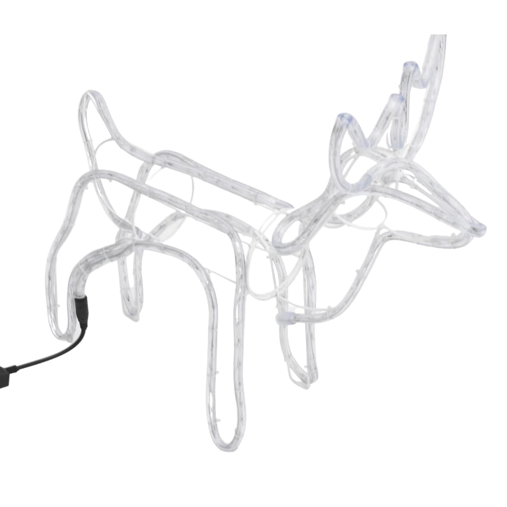 vidaXL Božična figura severni jelen toplo bel 60x30x60 cm