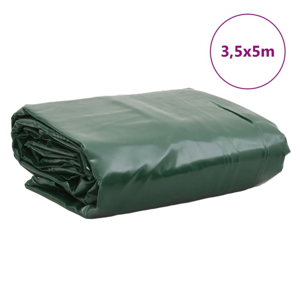 vidaXL Ponjava zelena 3,5x5 m 650 g/m²