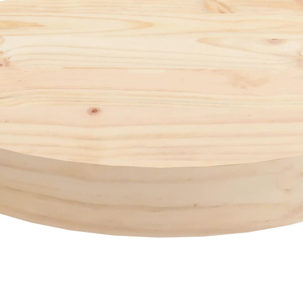 vidaXL Mizna plošča okrogla Ø30x3 cm trdna borovina