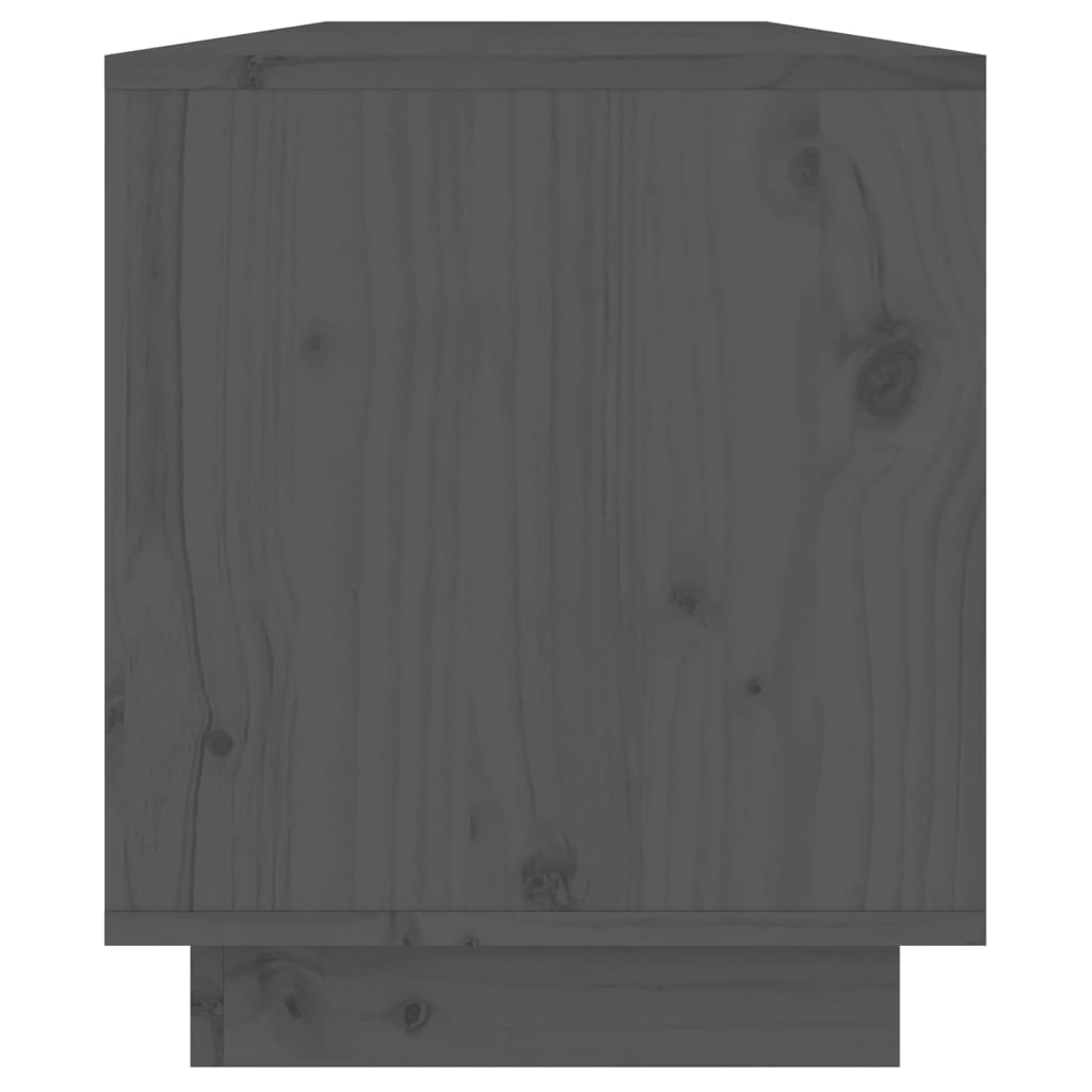 vidaXL TV omarica siva 110,5x34x40 cm trdna borovina