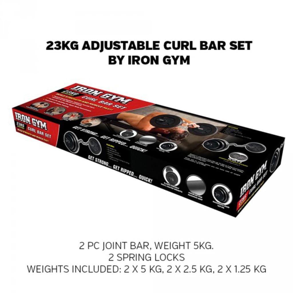 Iron Gym Nastavljiva palica z utežmi 23 kg IRG033
