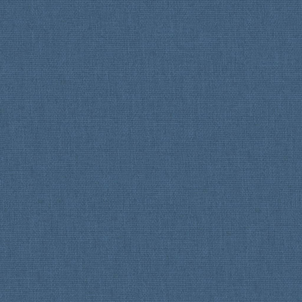 vidaXL Otroška posteljica z vzmetnico mornarsko modra lanena tkanina