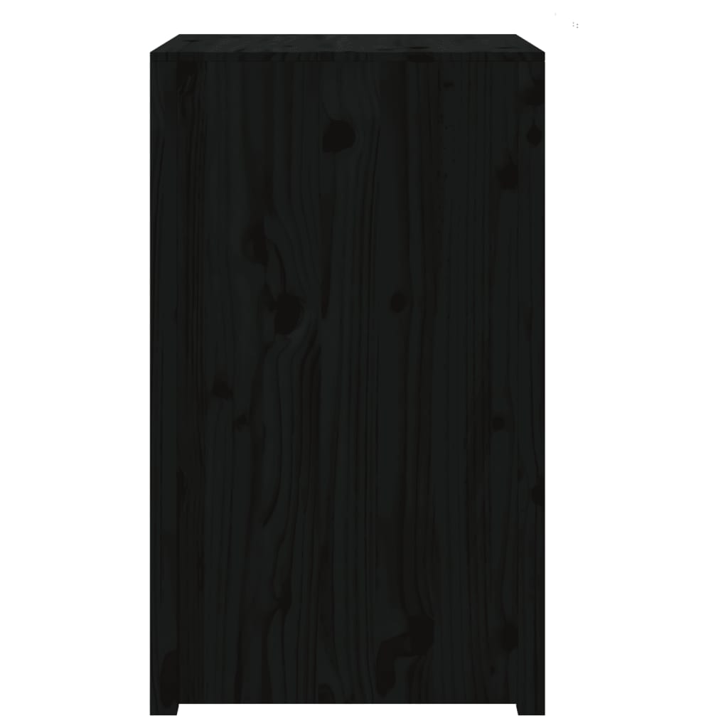 vidaXL Zunanja kuhinjska omarica črna 55x55x92 cm trdna borovina
