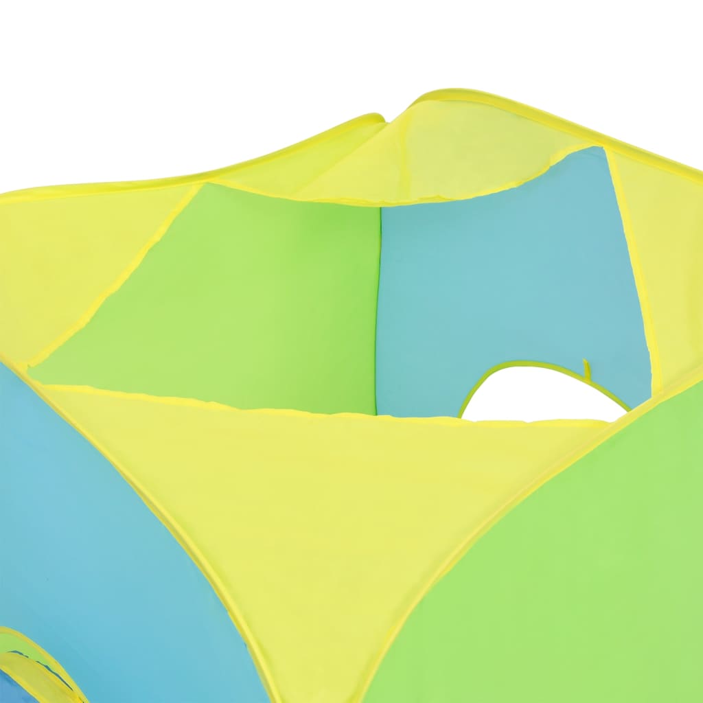 vidaXL Otroški šotor za igranje s 350 žogicami večbarven