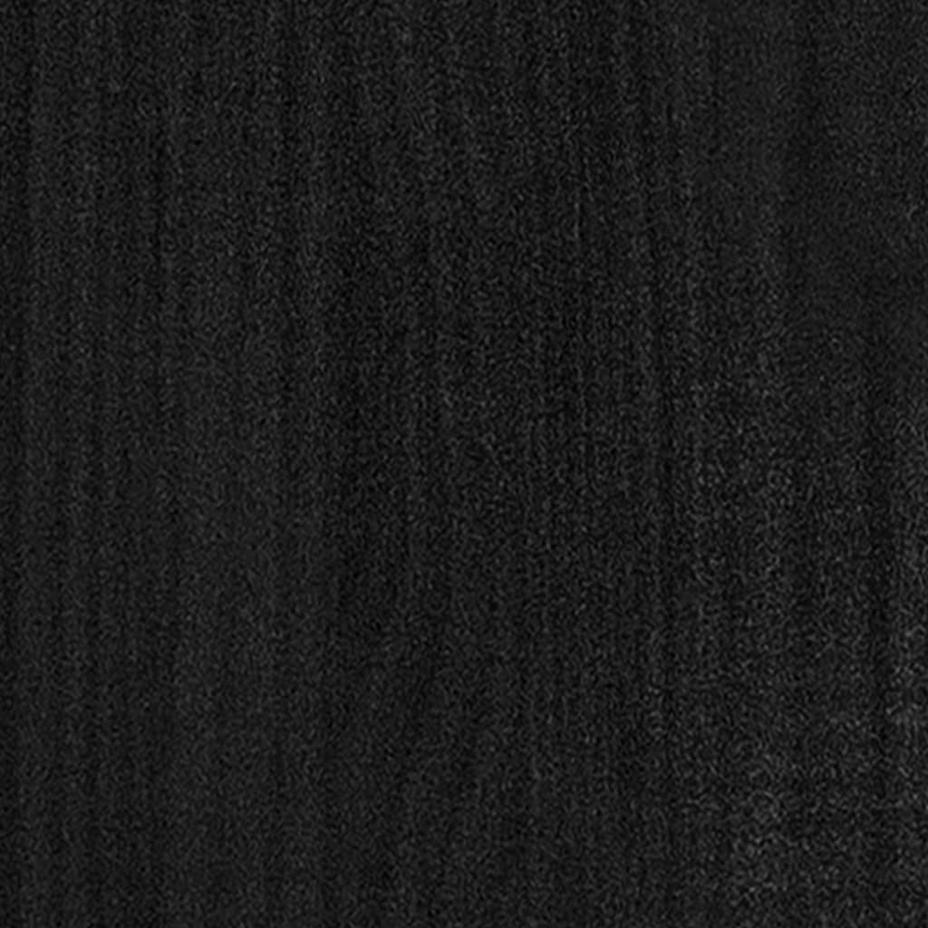 vidaXL Posteljni okvir črn iz trdnega lesa 150x200 cm 5FT