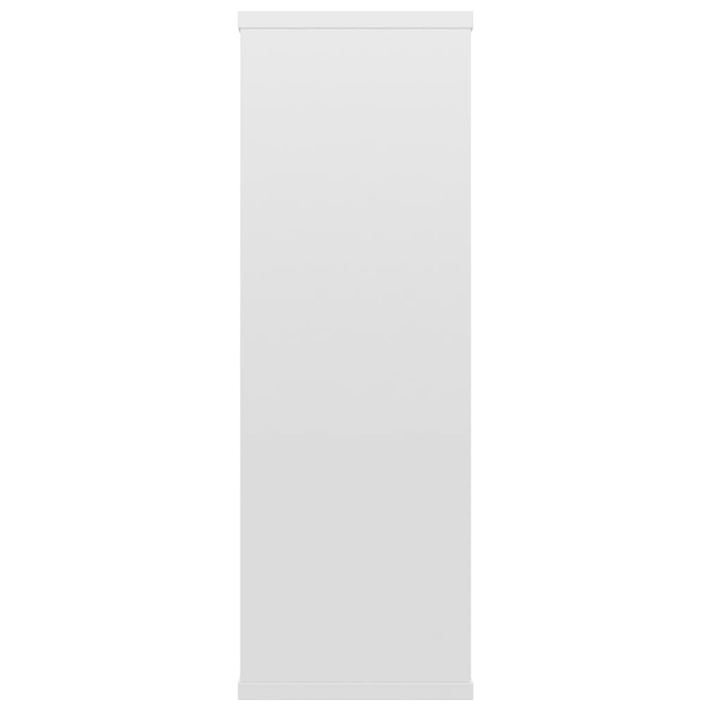 vidaXL Stenske police visok sijaj bele 104x20x58,5 cm iverna plošča