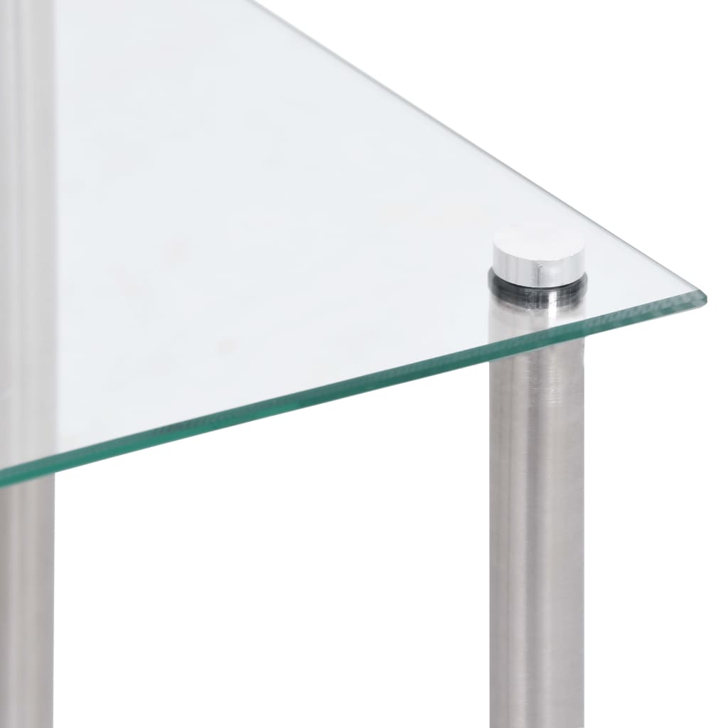 vidaXL Komplet mizic 3 kosi prozorne kaljeno steklo