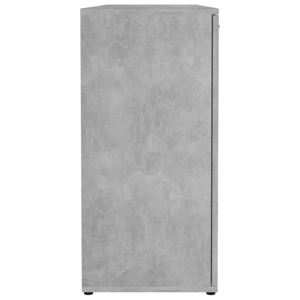 vidaXL Komoda betonsko siva 120x35,5x75 cm iverna plošča