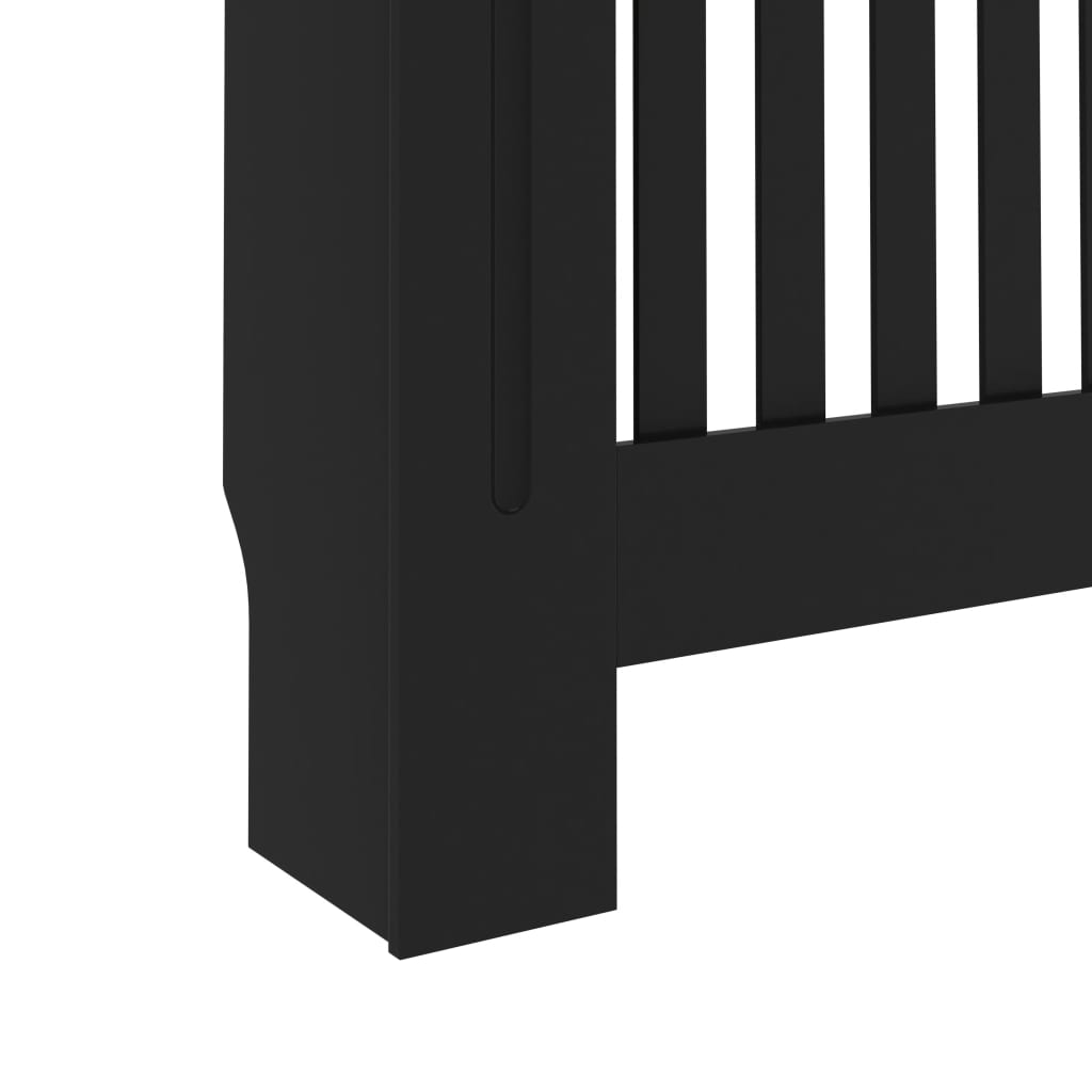 vidaXL Pokrov za radiator črn 172x19x81,5 cm mediapan