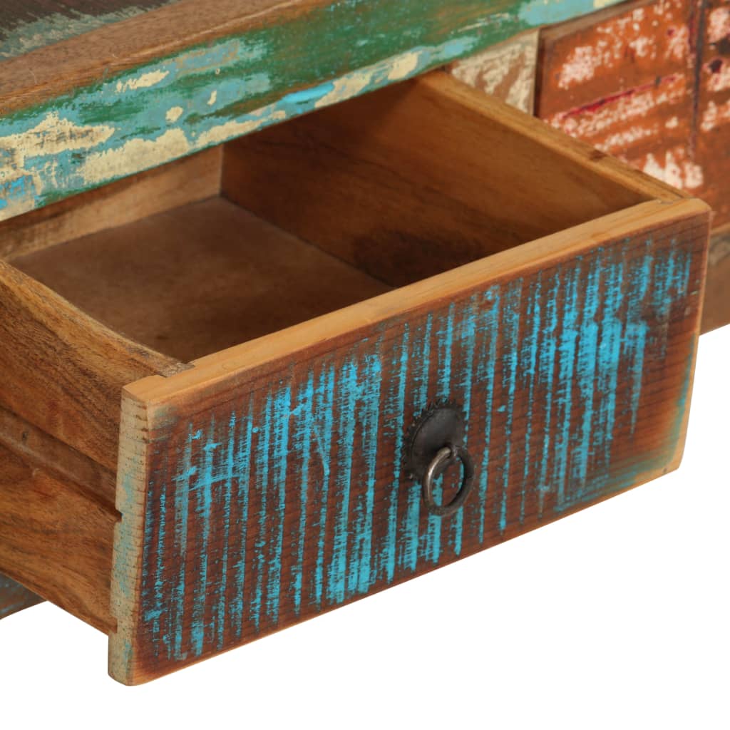 vidaXL Knjižna omara iz trdnega predelanega lesa 80x35x180 cm