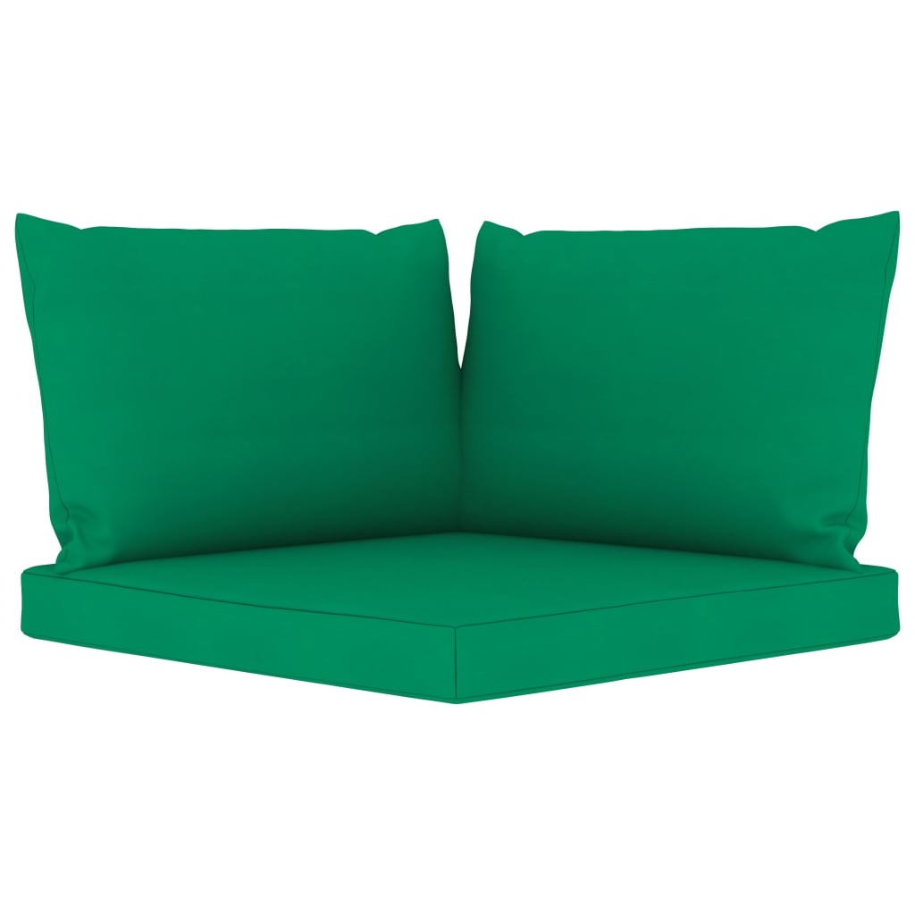 vidaXL Vrtna sedežna garnitura 6-delna z zelenimi blazinami