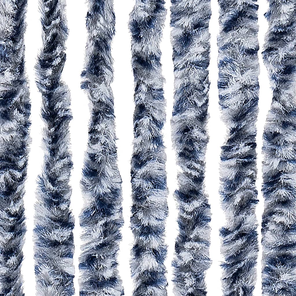 vidaXL Zavesa proti mrčesu modra in bela 100x200 cm šenilja