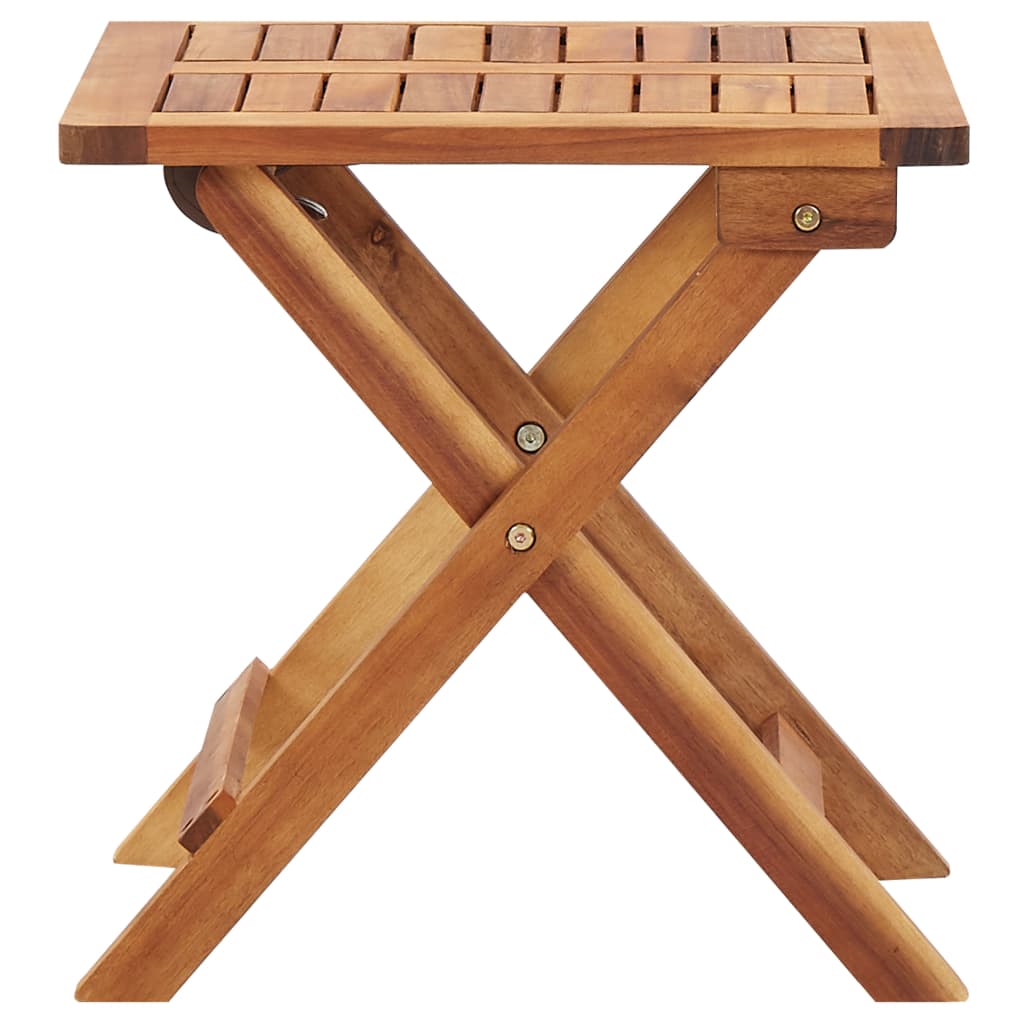 vidaXL Zložljiva vrtna klubska mizica 40x40x40 cm trden akacijev les