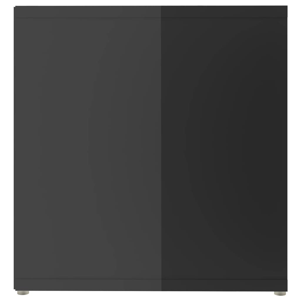 vidaXL TV omarica visok sijaj siva 142,5x35x36,5 cm iverna plošča