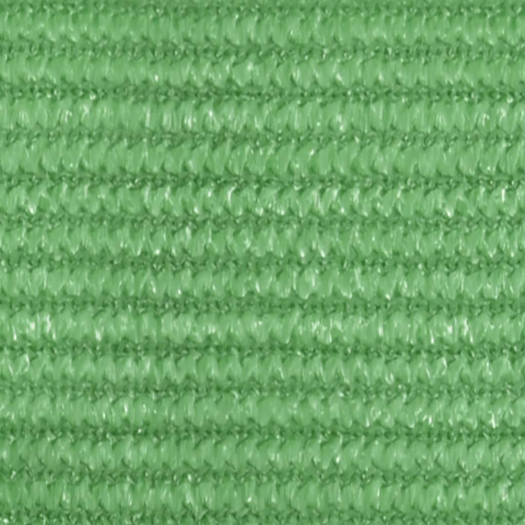 vidaXL Senčno jadro 160 g/m² svetlo zeleno 3,5x3,5x4,9 m HDPE