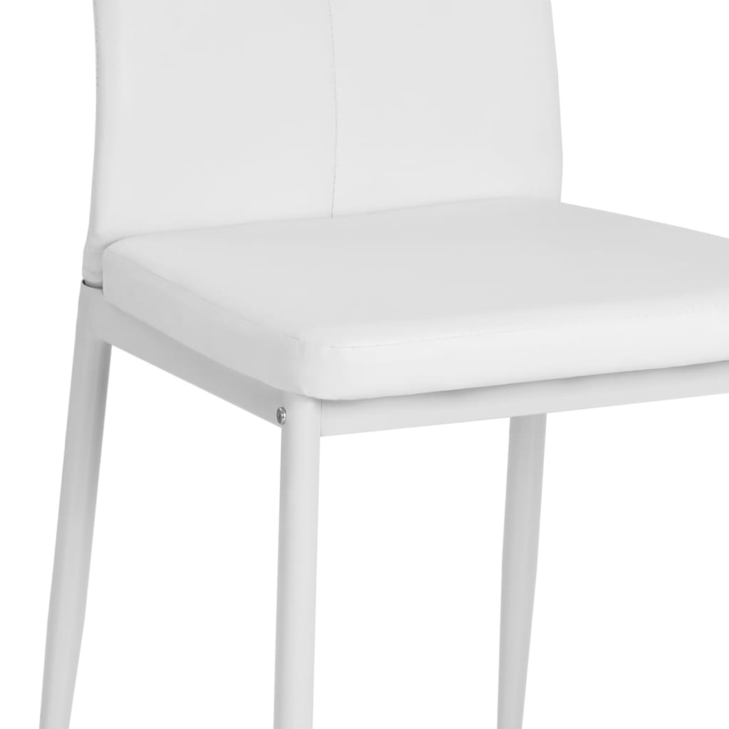 vidaXL Jedilni stol 2 kosa belo umetno usnje