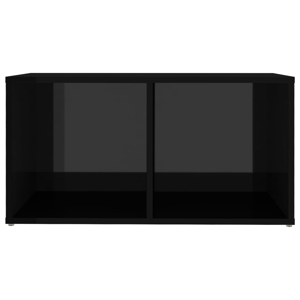 vidaXL TV omarica visok sijaj črna 72x35x36,5 cm iverna plošča