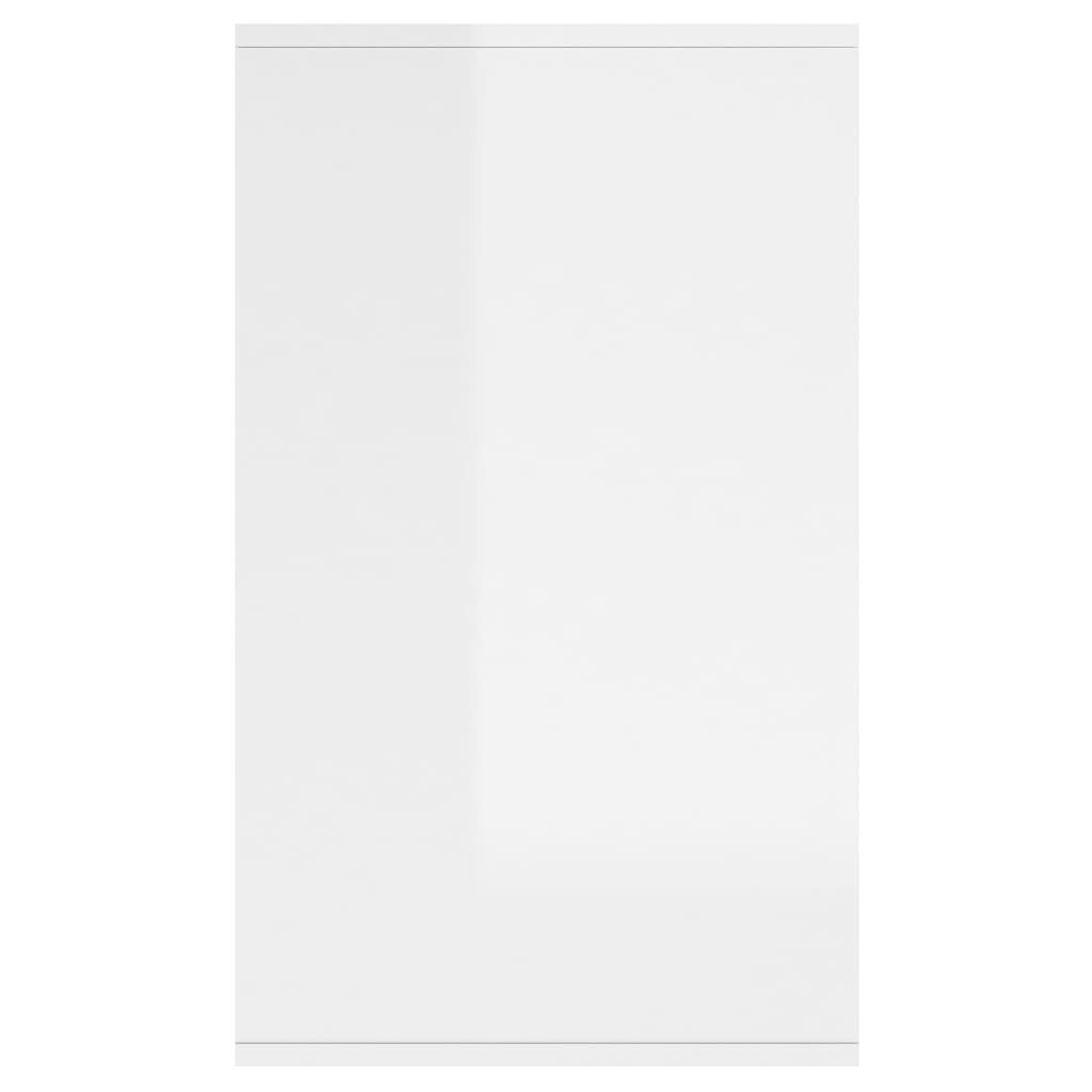vidaXL Komoda visok sijaj bela 135x41x75 cm iverna plošča