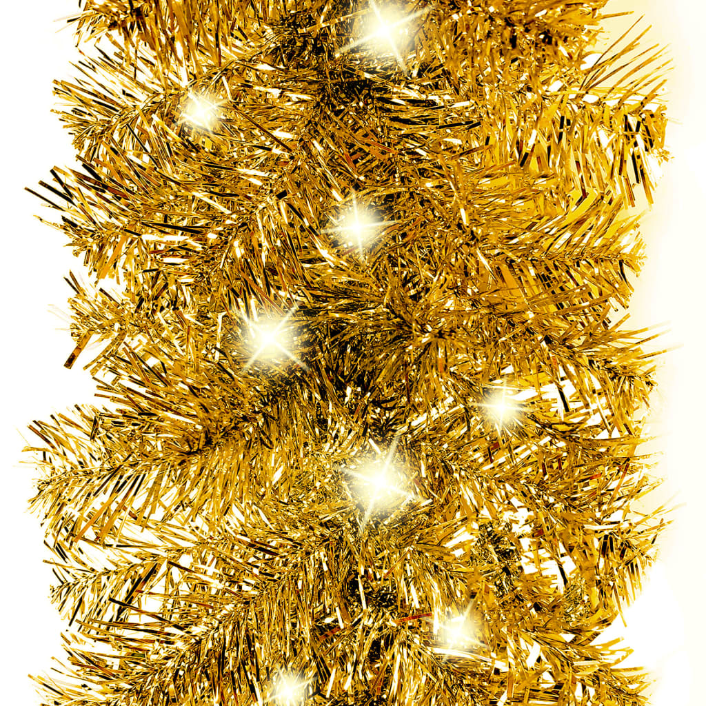 vidaXL Božična girlanda z LED lučkami 20 m zlata