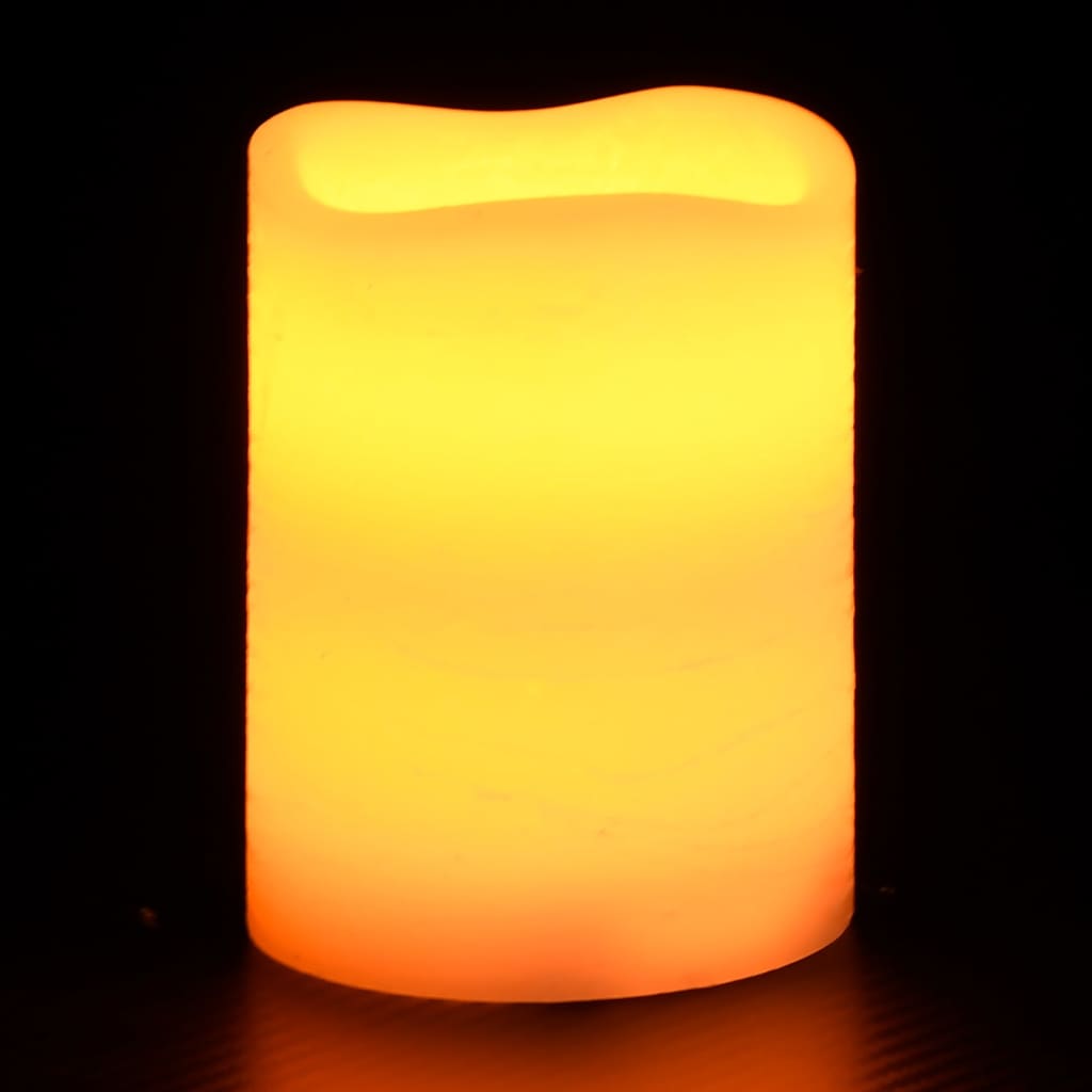 vidaXL LED svečke brez plamena 24 kosov z daljincem toplo bele