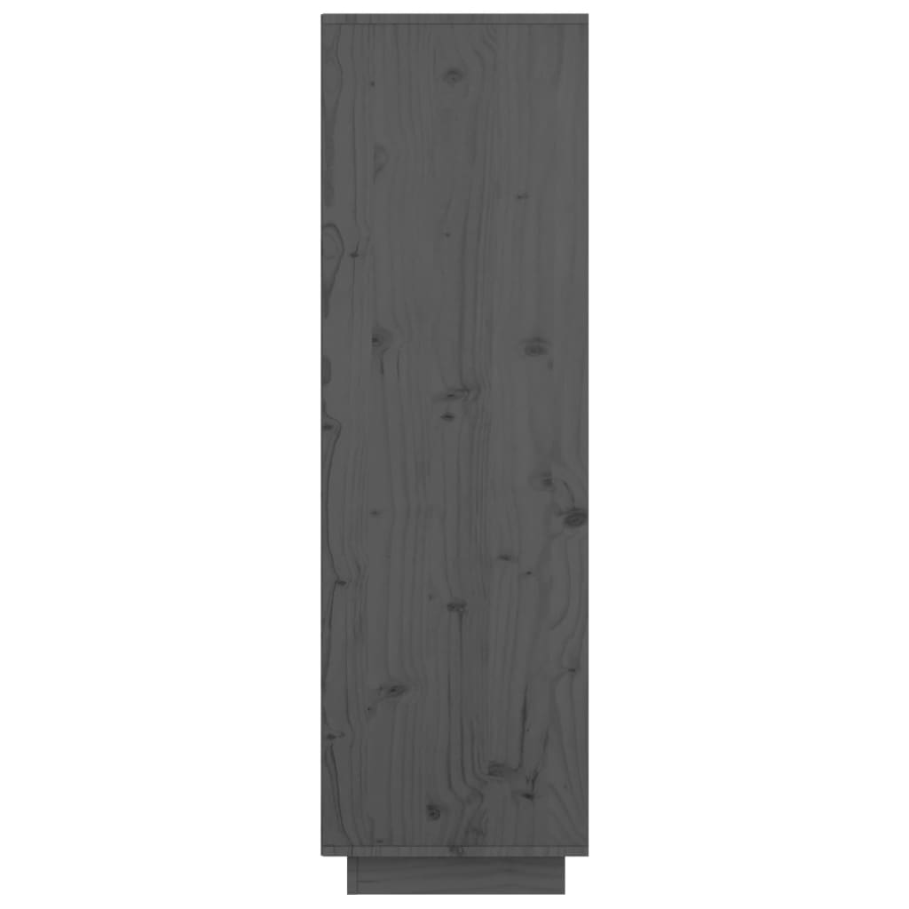 vidaXL Visoka omara siva 74x35x117 cm trdna borovina
