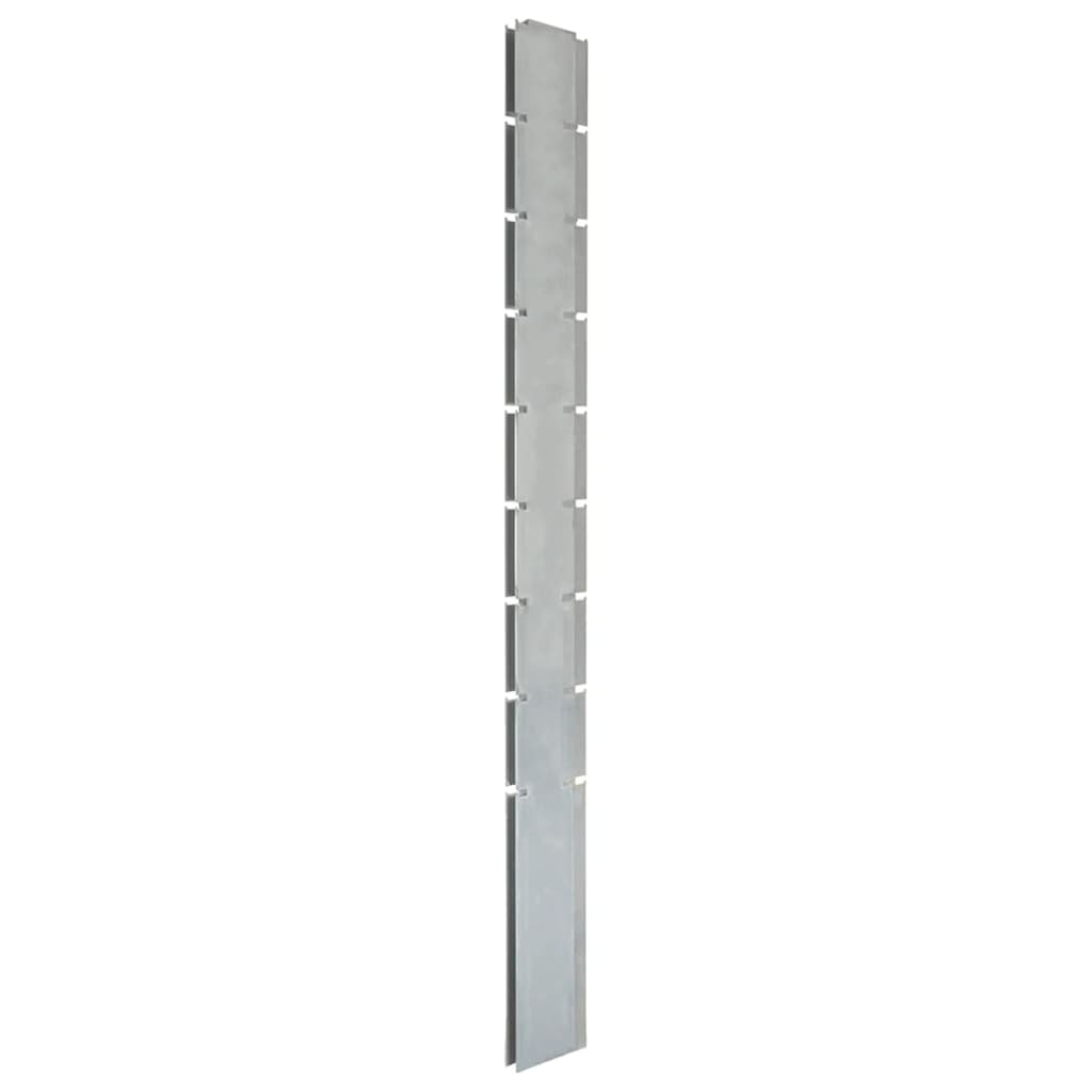 vidaXL Stebriček za gabionsko ograjo srebrn 220 cm pocinkano jeklo
