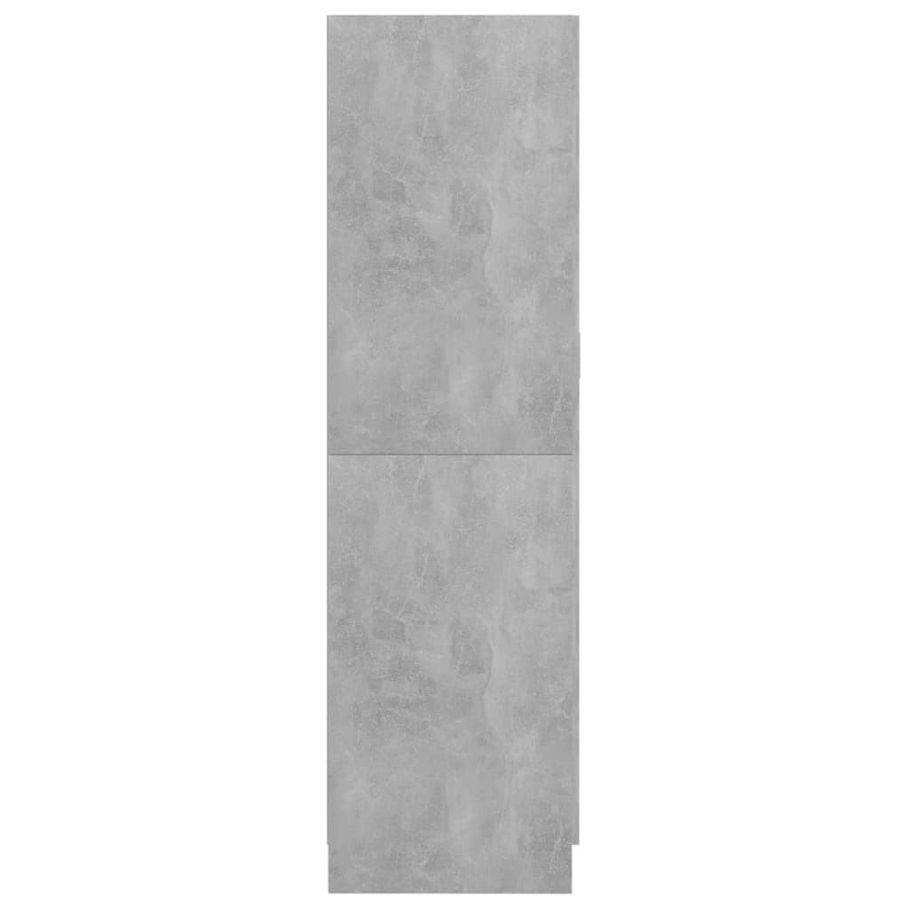 vidaXL Garderobna omara betonsko siva 82,5x51,5x180 cm iverna plošča