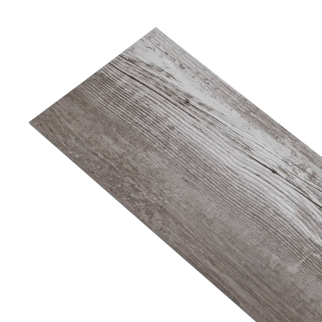 vidaXL Nesamolepilne PVC talne plošče 5,26 m² 2 mm mat les rjave