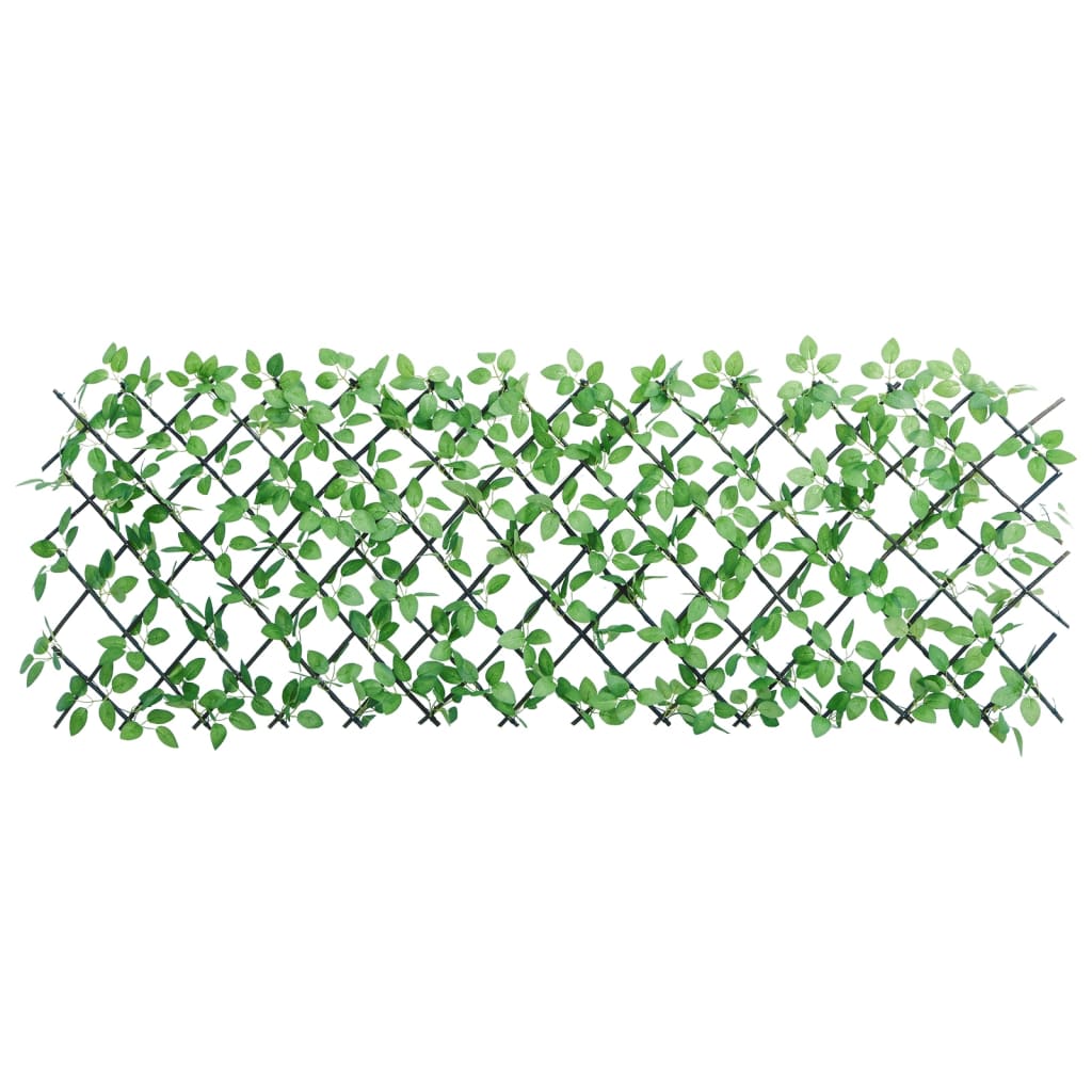 vidaXL Umetni bršljan raztegljiva ograja 5 kosov zelena 180x65 cm