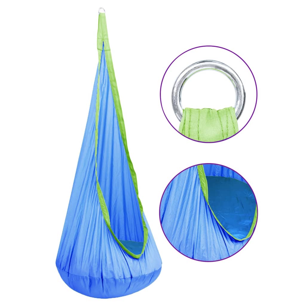 vidaXL Viseča mreža za otroško gugalnico modra 80 kg