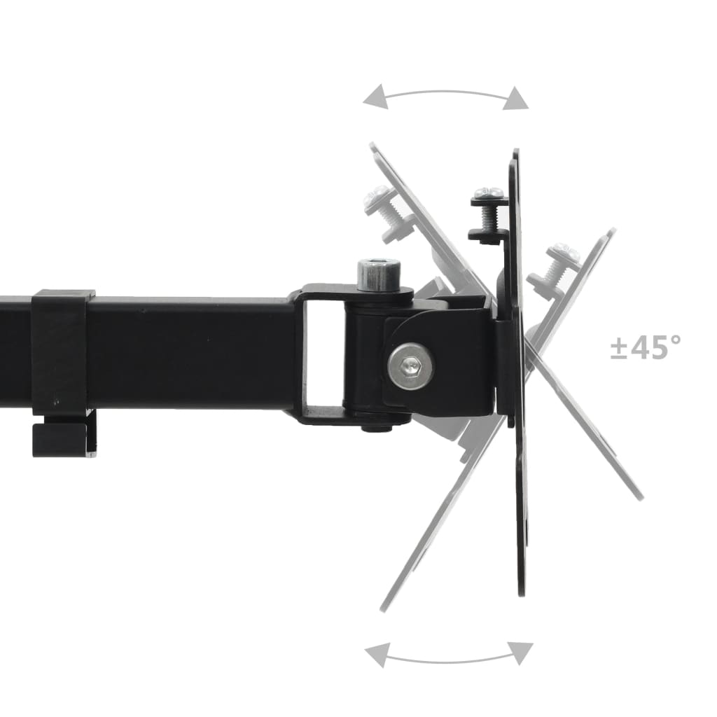 vidaXL Namizni nosilec za monitor 32" dve roki z nastavljivo višino
