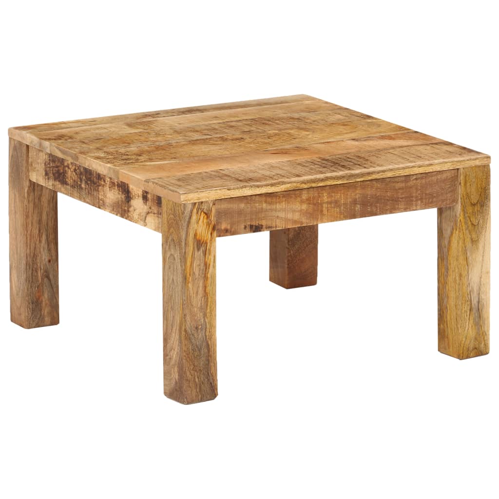 vidaXL Klubska mizica iz trdnega mangovega lesa 60x60x35 cm