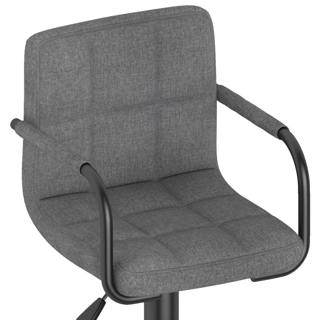 vidaXL Barski stolčki 2 kosa svetlo sivo blago