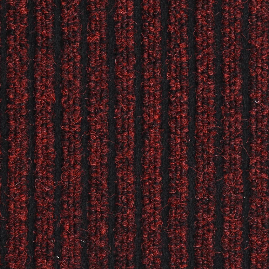 vidaXL Predpražnik črtast rdeč 40x60 cm