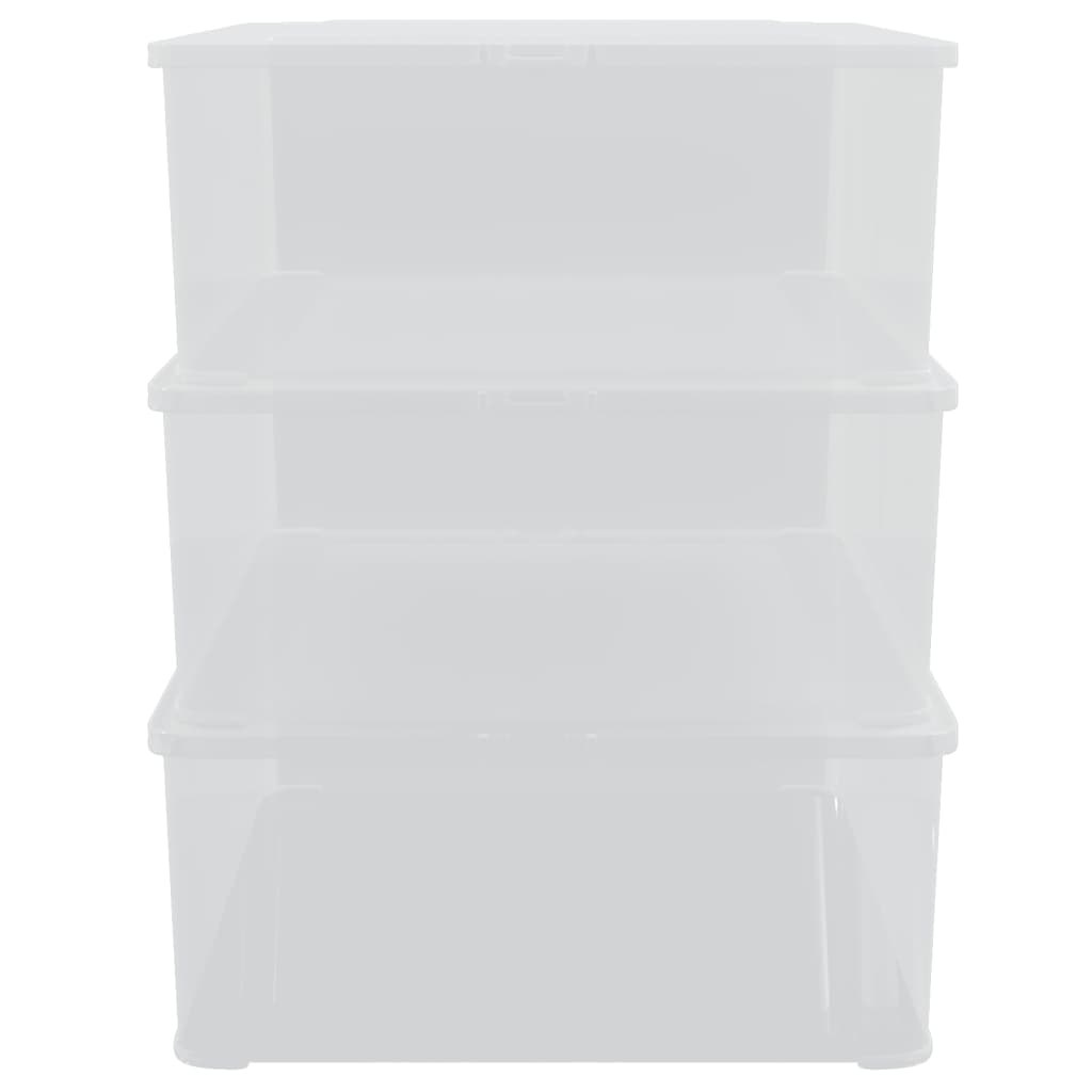 vidaXL Plastične škatle za shranjevanje 3 kosi 25 L zložljive