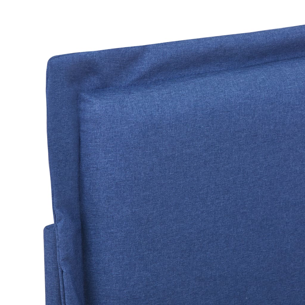 vidaXL Posteljni okvir modro blago 120x200 cm