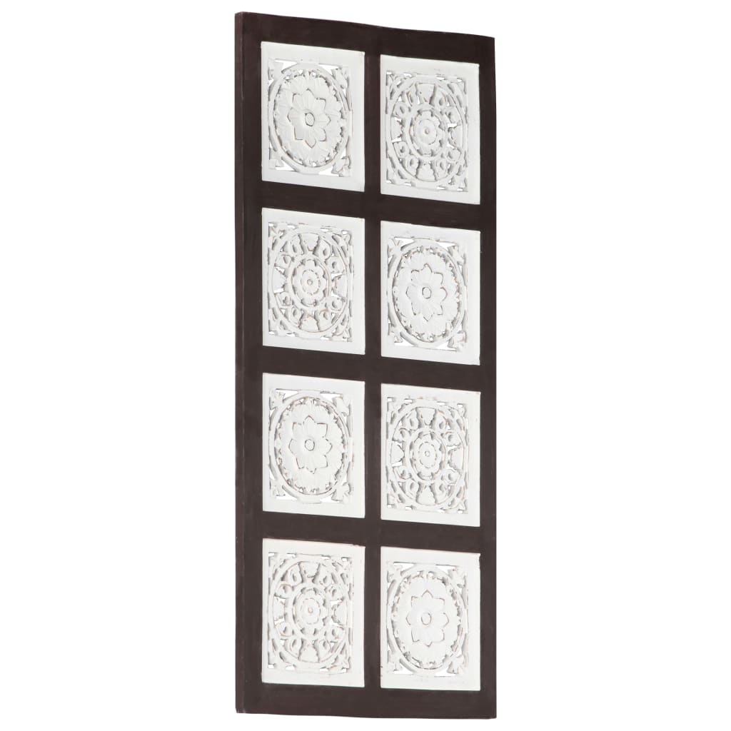vidaXL Ročno izrezljani stenski panel MDF 40x80x1,5 cm rjav in bel