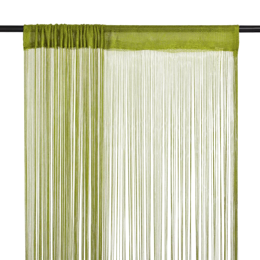 vidaXL Zavese iz nitk 2 kosa 140x250 cm zelene barve