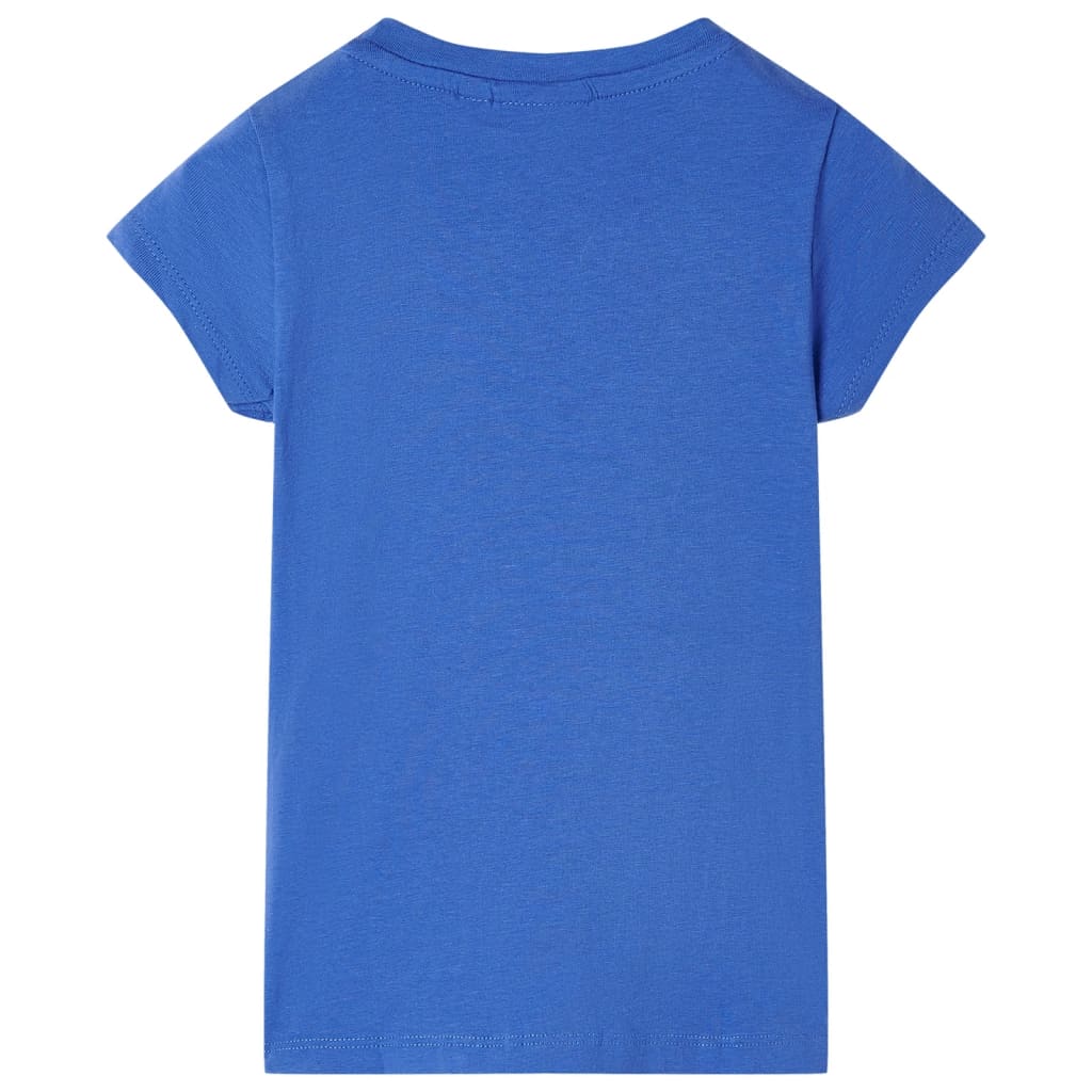 Otroška majica s kratkimi rokavi kobaltno modra 92